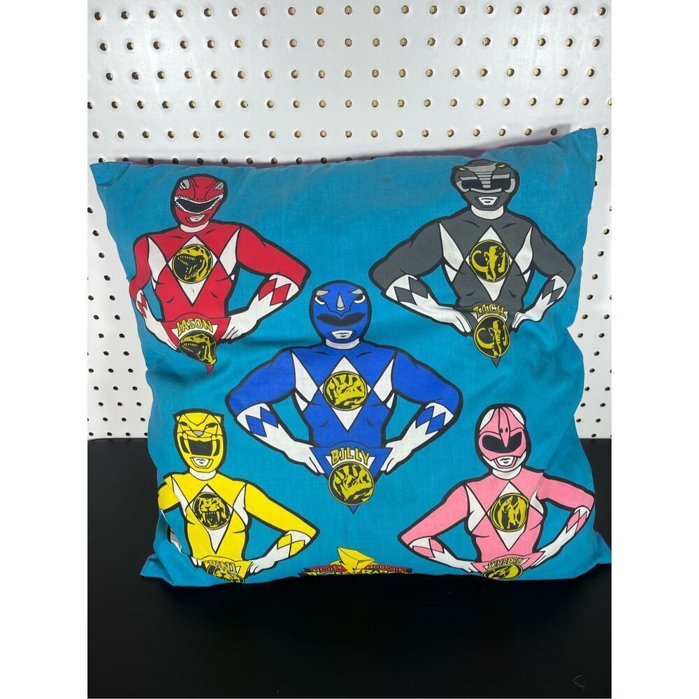 Vintage 1993 Mighty Morphin Power Rangers 18" Throw Pillow Double Sided TRINI
